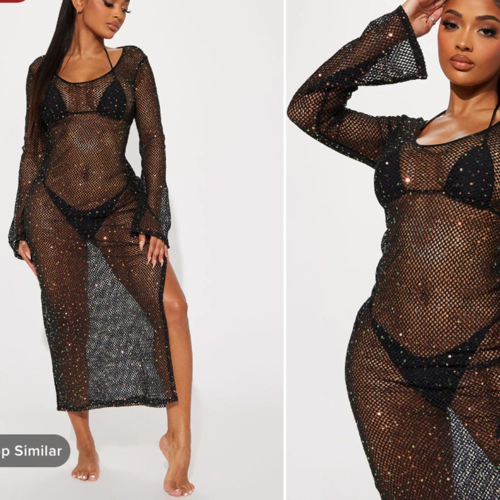 Isla Bella Maxi Crochet Swim Cover Up